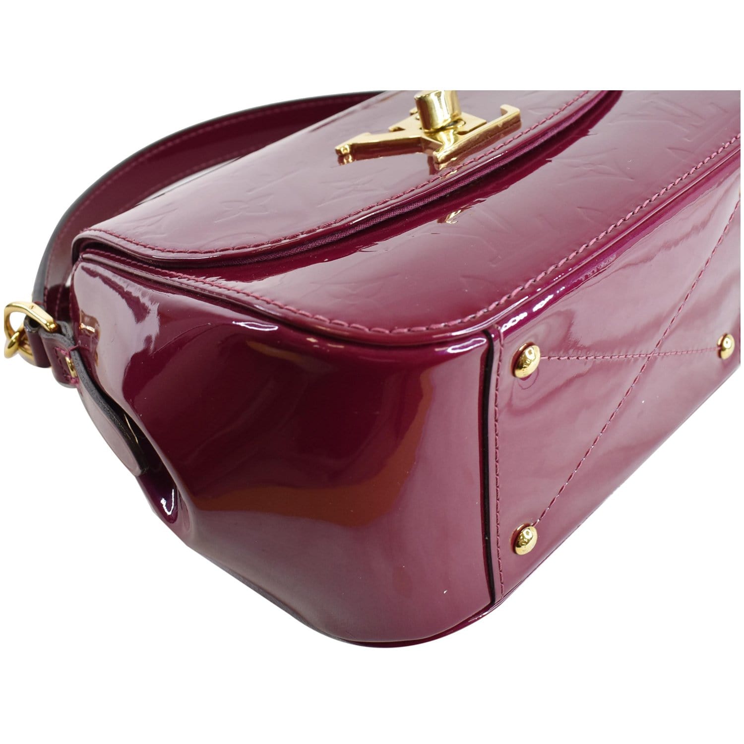 Louis Vuitton - Authenticated SOBE Clutch Bag - Patent Leather Burgundy Plain For Woman, Good condition