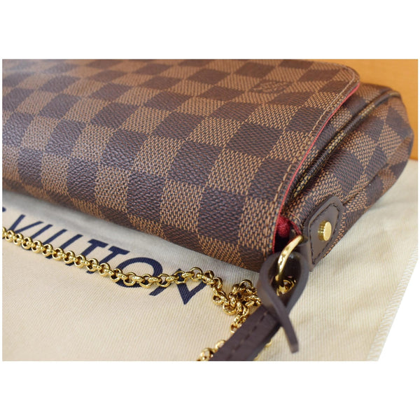 Louis Vuitton Favorite MM Damier Ebene Crossbody Bag - brown checks