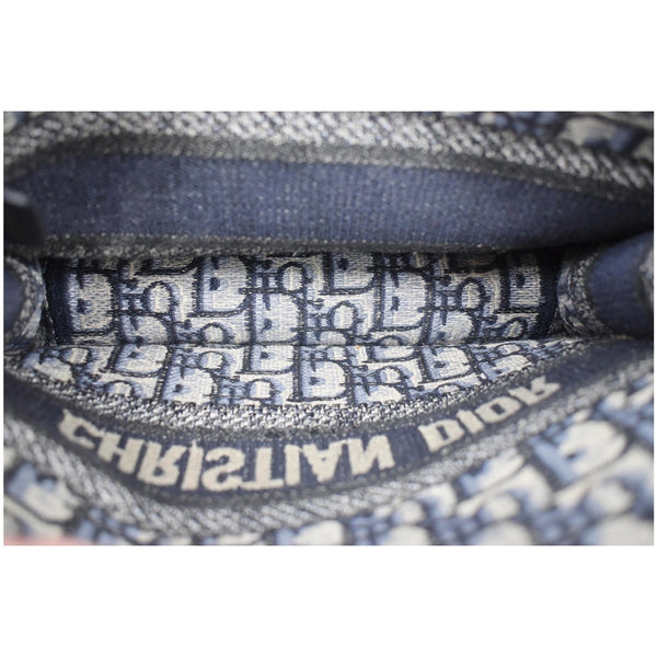 CHRISTIAN DIOR Mini Dior Book Oblique Embroidery Tote Bag Blue