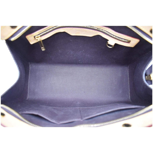 Louis Vuitton Brea MM Monogram Vernis Satchel Bag inside view