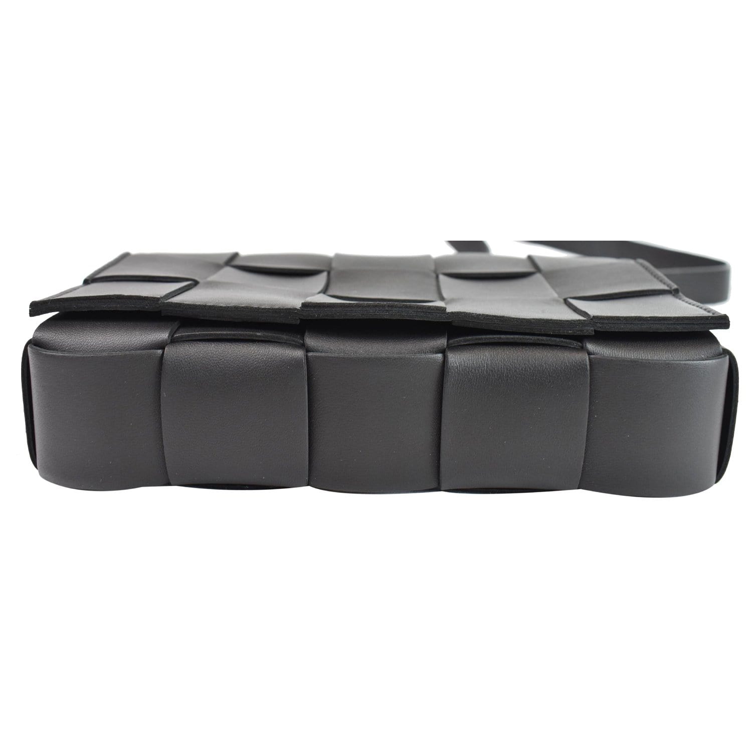 BOTTEGA VENETA Cassette Maxi Lambskin Crossbody Bag Black