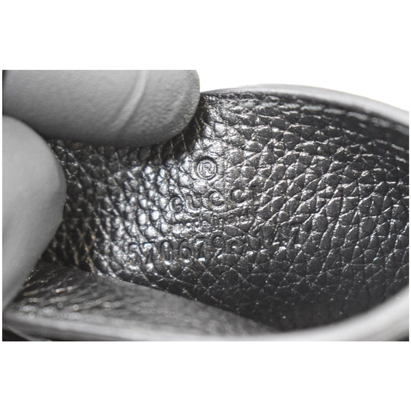 GUCCI Zumi Grainy Leather Card Case Black 570679