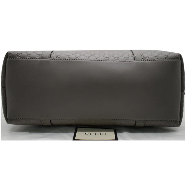 GUCCI Convertible GG Microguccissima Leather Satchel Bag Grey 449656
