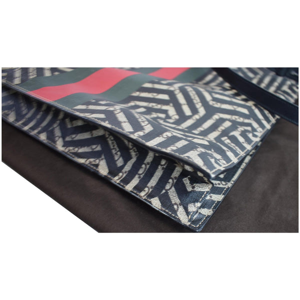 GUCCI Caleido Print Web Canvas Tote Bag Beige/Black 450950