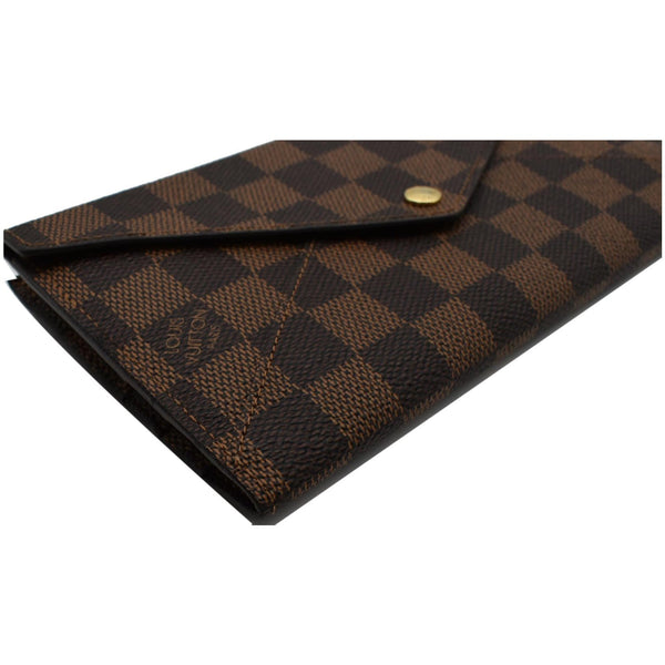 LOUIS VUITTON Long Origami Damier Ebene Wallet Brown