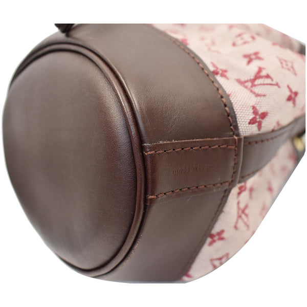 LOUIS VUITTON Mini Lin Mini Noe Monogram Satchel Bag Cherry Red