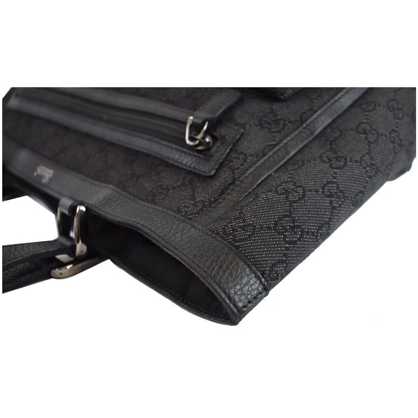 Gucci Abbey Pocket Medium GG Denim handbag corner