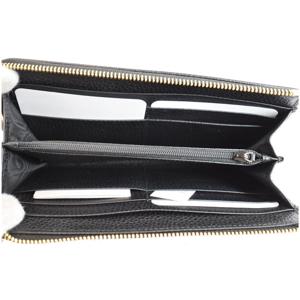 GUCCI GG Canvas Zip Around Wallet Black 332747