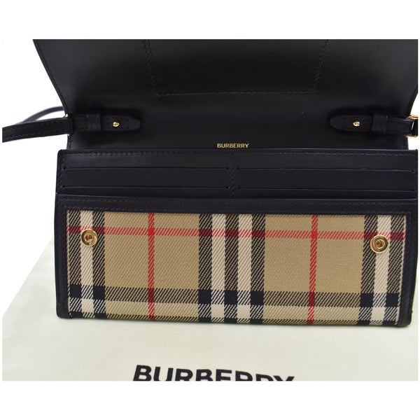 BURBERRY Vintage Check Leather Phone Case Clutch Bag Archive Beige