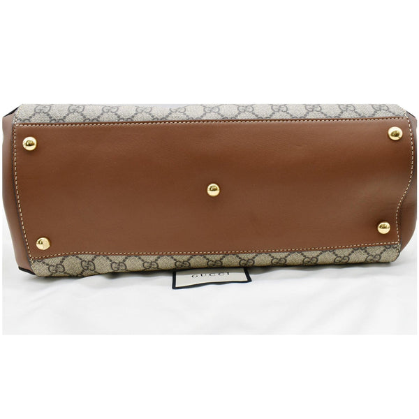 GUCCI Blind for Love GG Supreme Canvas Top Handle Crossbody Bag Maple Brown 453704