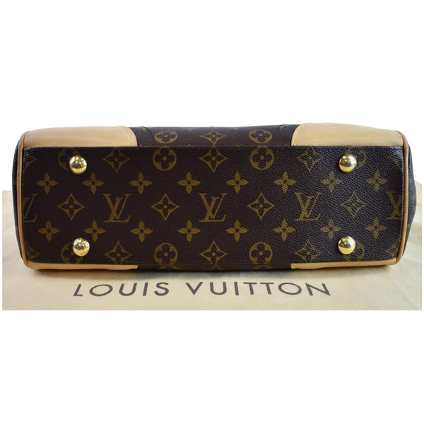 LOUIS VUITTON Beverly MM Monogram Canvas Satchel Bag Brown