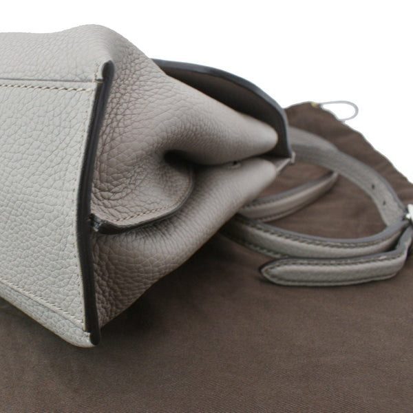 GUCCI Bamboo Daily Small Leather Shoulder Bag Grey 370831