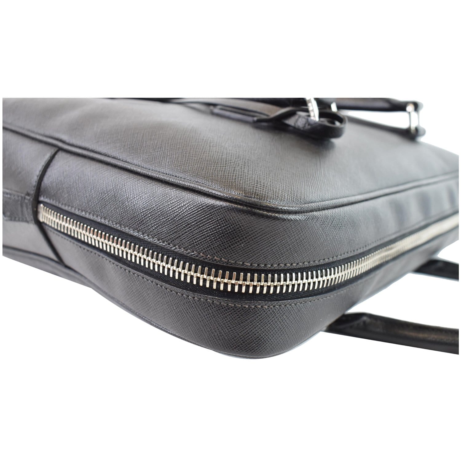 Black Saffiano Leather Travel Bag