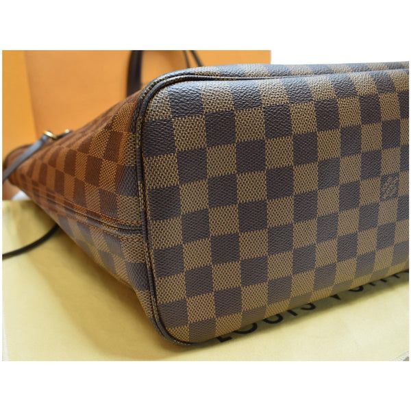LOUIS VUITTON Neverfull MM Damier Ebene Tote Shoulder Bag Brown