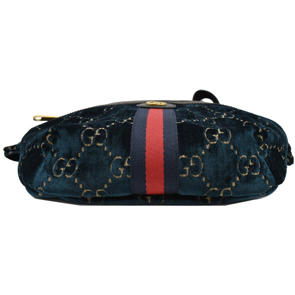 GUCCI GG Monogram Velvet Belt Bumbag Dark Blue 574968