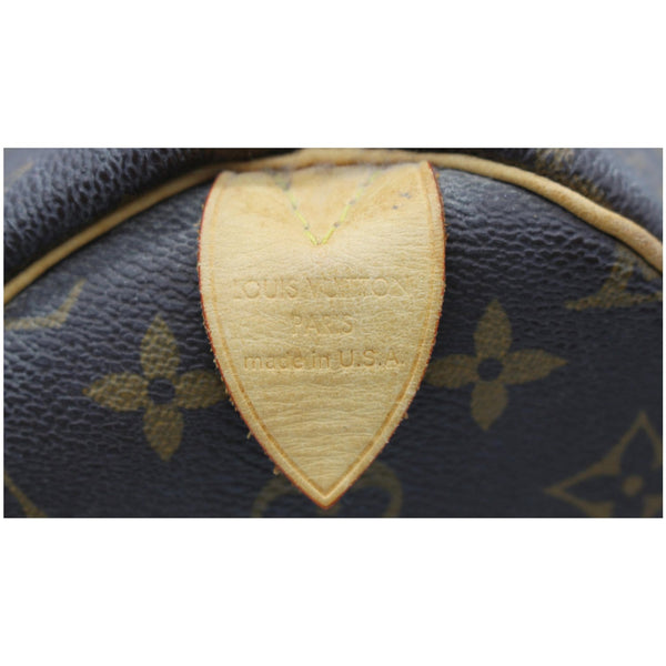 LOUIS VUITTON Speedy 35 Monogram Canvas Satchel Bag Brown