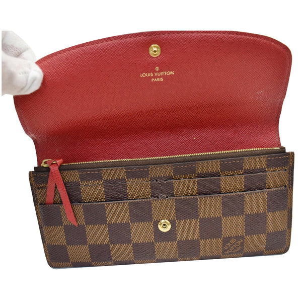 Louis Vuitton Emilie Wallet Brown - red interior