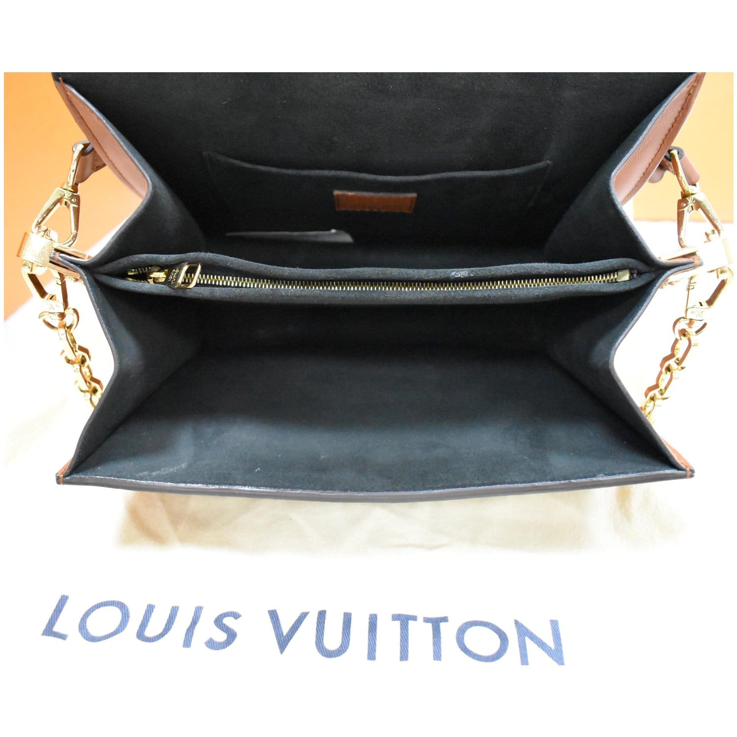 Louis Vuitton Monogram Reverse Canvas Dauphine Wallet on Chain Louis Vuitton