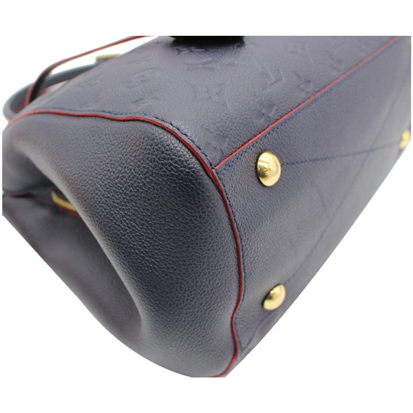 LOUIS VUITTON Montaigne MM Monogram Empreinte Shoulder Bag Blue