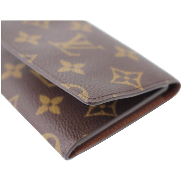 brown seams LV Monogram Canvas Business Card Holder