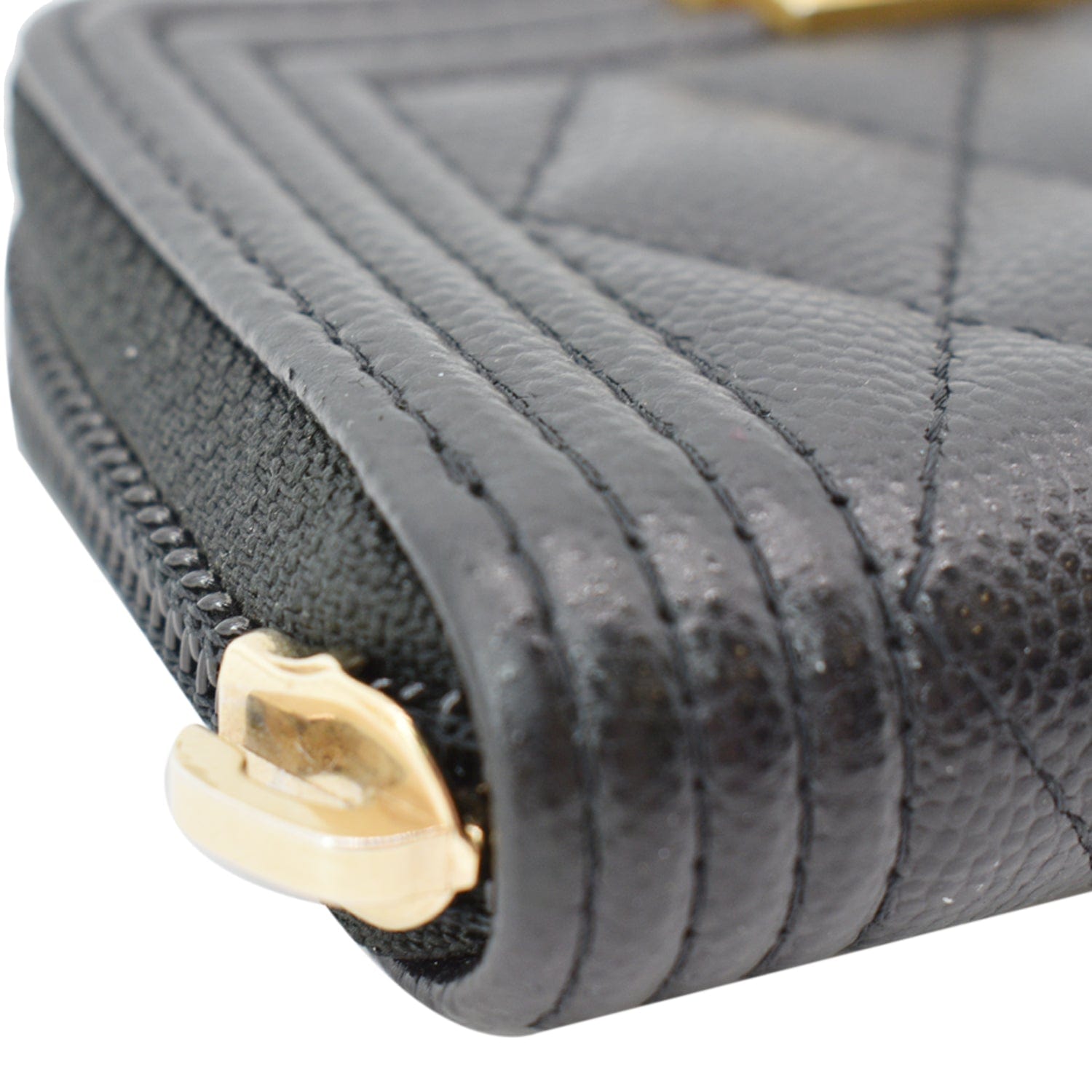 Chanel Black Caviar Leather Quilted Flap Envelope Gold Hardware Wallets —  Labels Resale Boutique