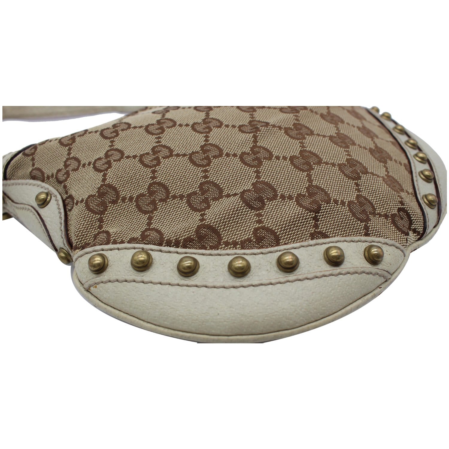 Petite GG small shoulder bag in Beige GG Canvas