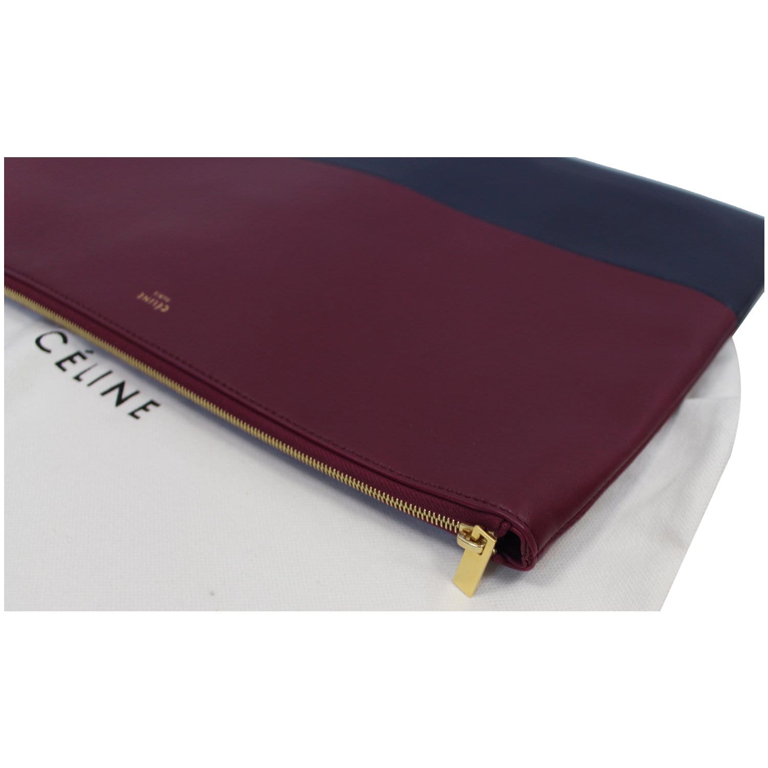 Leather wallet Celine Burgundy in Leather - 32108624
