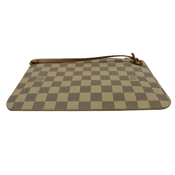 LOUIS VUITTON Pochette Wristlet Pouch Damier Azur Neverfull MM White
