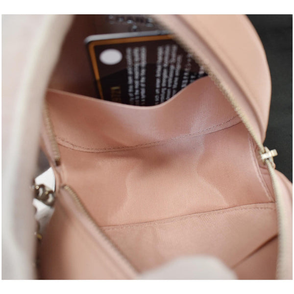 Chanel Camellia Round Leather Crossbody Bag - inside preview | DDH