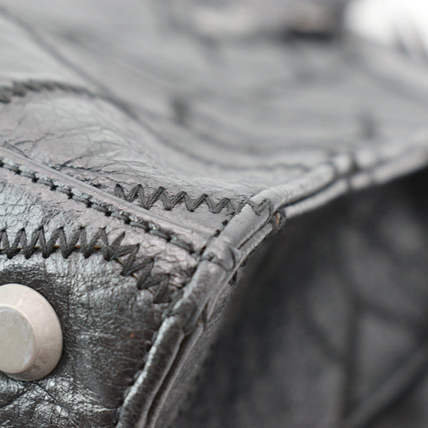 BALENCIAGA Neo Classic Patchwork Leather Top Handle Shoulder Bag Balck