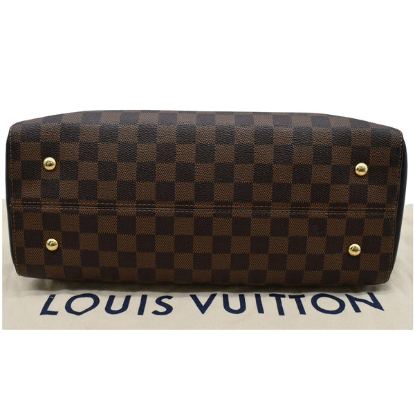 LOUIS VUITTON Kensington Bowling Damier Ebene Satchel Bag Brown