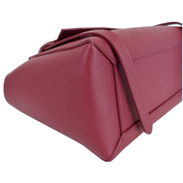 CELINE Micro Belt Grained Calfskin 2Way Shoulder Bag Ruby