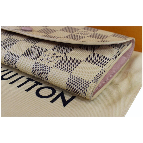 LOUIS VUITTON Emilie Damier Azur Wallet White