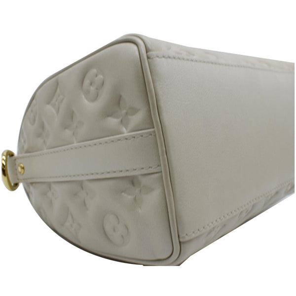 LOUIS VUITTON Speedy Limited Edition Bandouliere 22 Embossed Leather Shoulder Bag Ivory