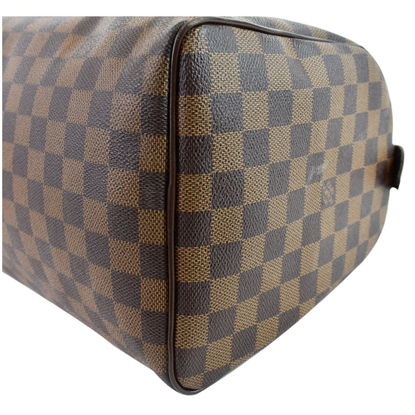 LOUIS VUITTON Speedy 30 Damier Ebene Satchel Handbag Brown