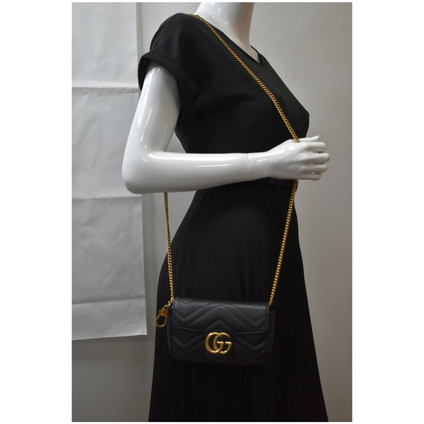 Gucci GG Marmont Super Mini Leather Chain Shoulder bag