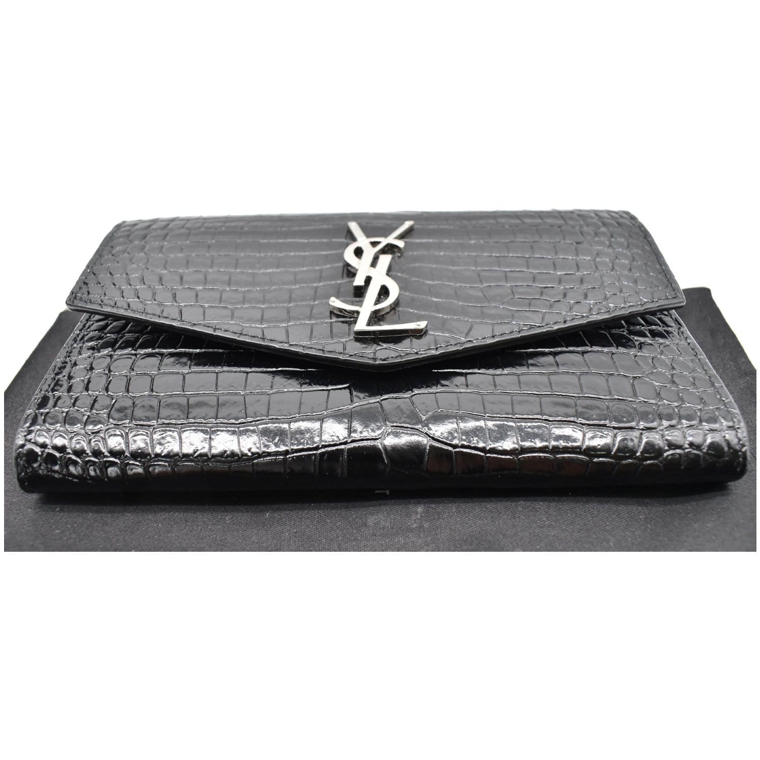 Wallet on chain crocodile crossbody bag Chanel Black in Crocodile - 27307004