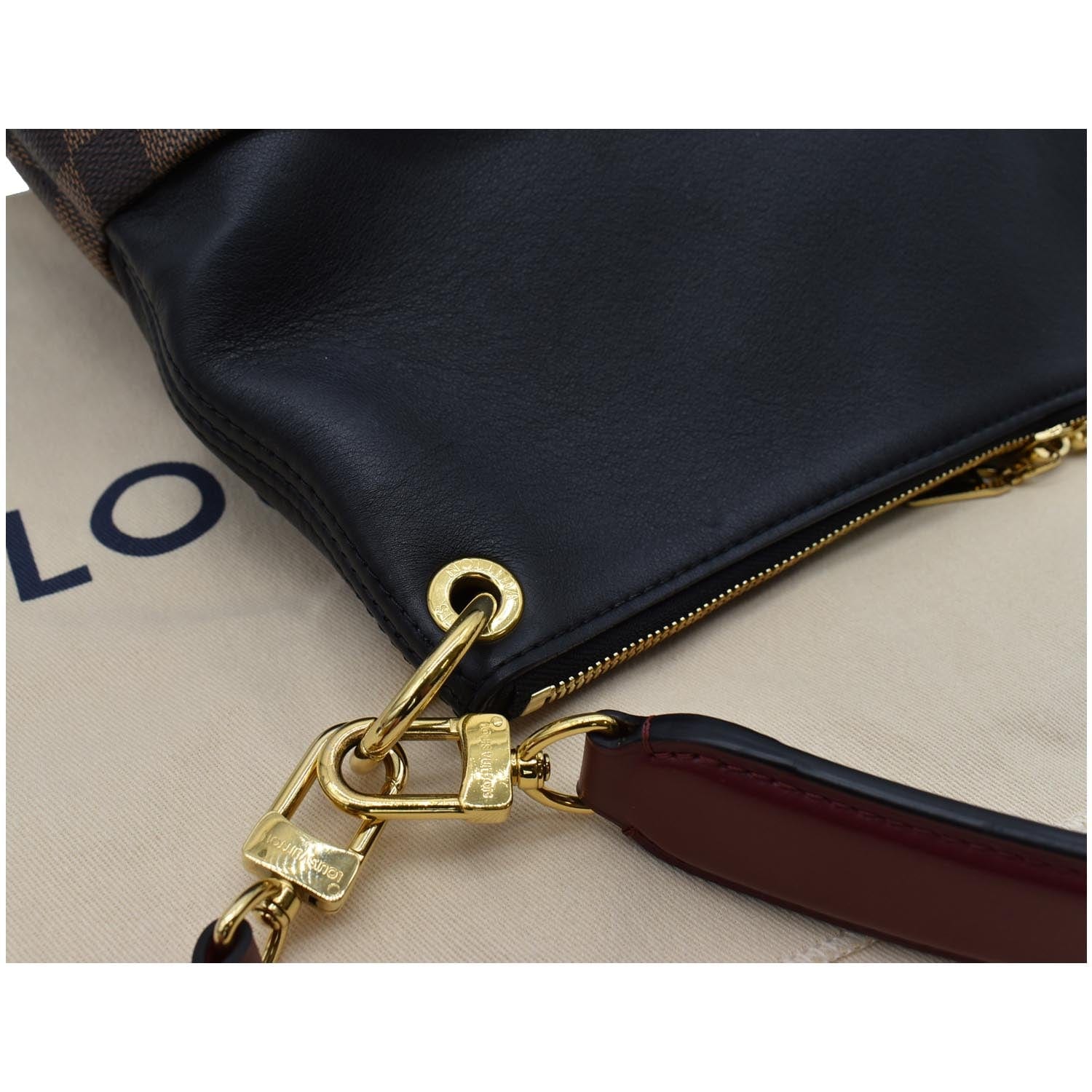 Louis Vuitton Handbag Maida Damier Ebene Canvas Khaki Leather Hand Shoulder  Bag at 1stDibs