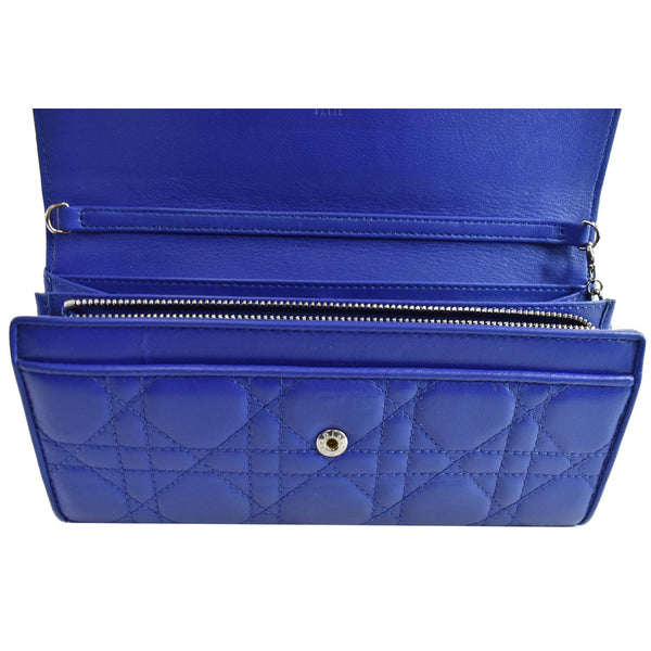 Christian Dior Cannage Lady Dior Charm Pouch opened