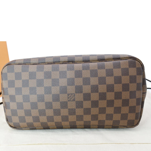 LOUIS VUITTON Neverfull MM Damier Ebene Tote Bag Brown