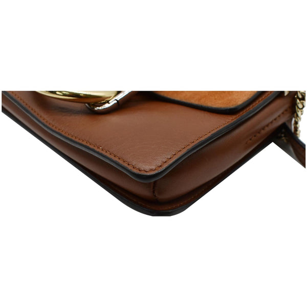 CHLOE Faye Small Suede Leather Shoulder Bag Brown