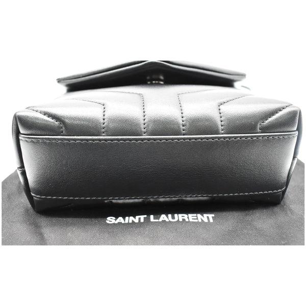 YVES SAINT LAURENT Loulou Toy Matelasse Leather Crossbody Bag Black