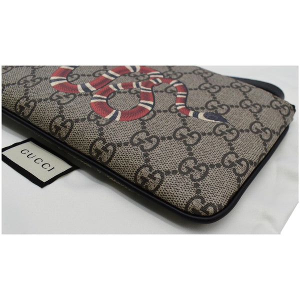 Gucci Kingsnake Print GG Supreme Canvas Pouch for sale