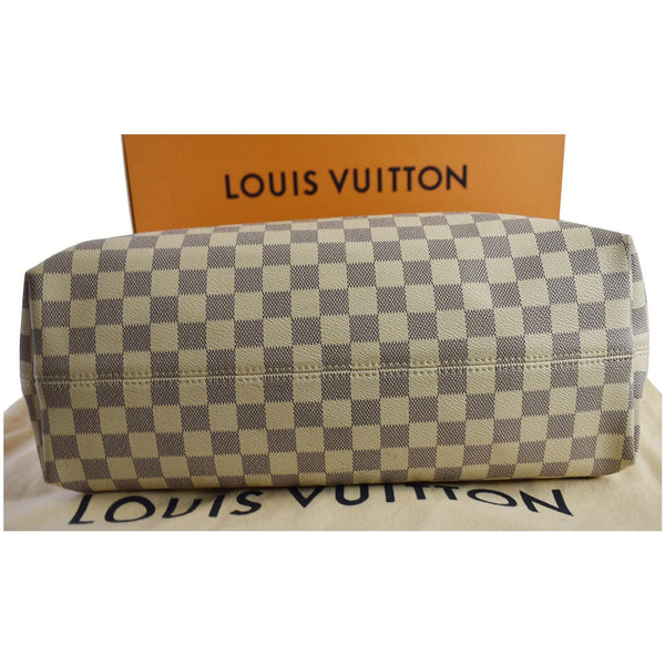 LOUIS VUITTON Graceful MM Damier Azur Shoulder Bag White