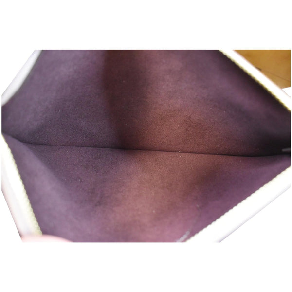 LOUIS VUITTON Empreinte Monogram Neverfull MM Pochette Wristlet Pouch Beige