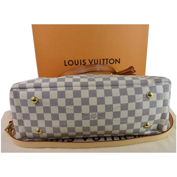 Louis Vuitton Lymington Damier Azur Shoulder Bag White - lv bag for women