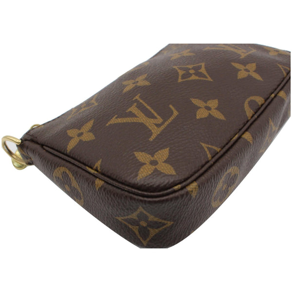 LOUIS VUITTON Mini Pochette Monogram Canvas Accessoires Pouch Brown
