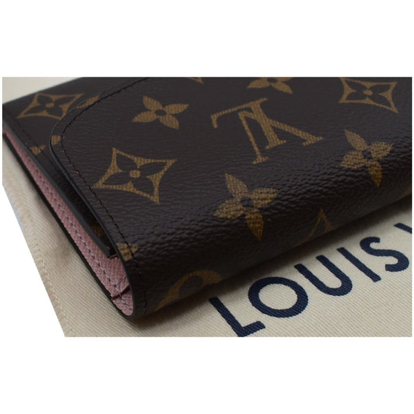 LOUIS VUITTON Emilie Monogram Canvas Wallet Rose Ballerine