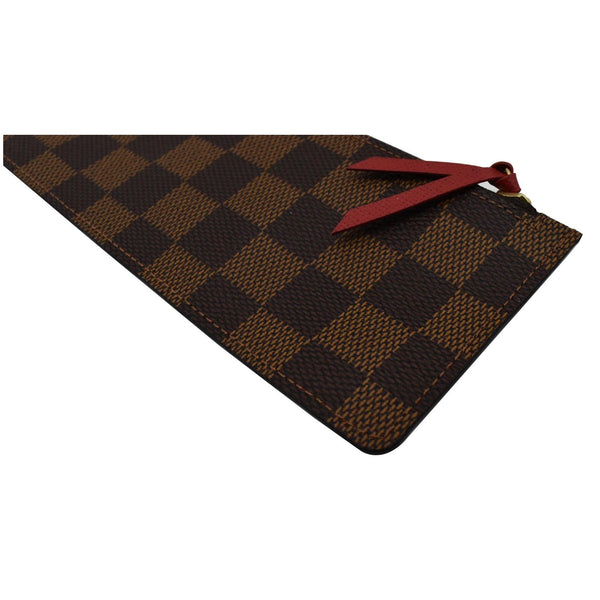 LOUIS VUITTON Felicie Zippered Damier Ebene Insert Pouch Brown