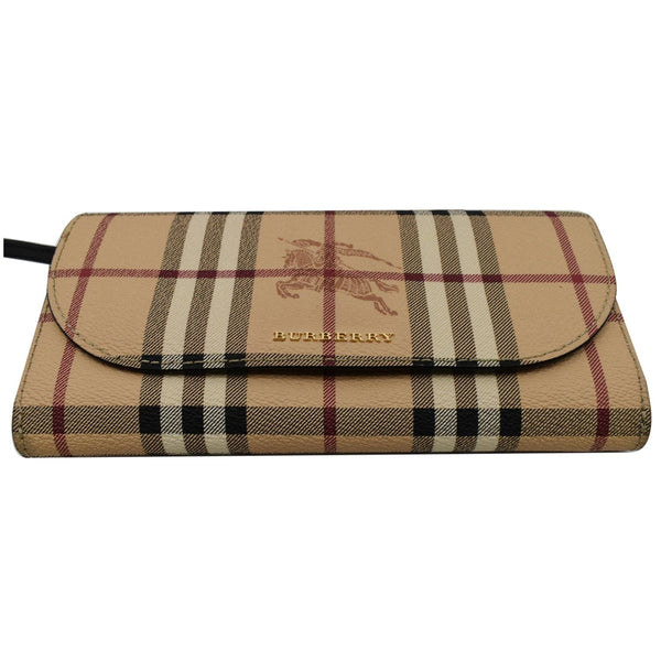 Burberry Henley Haymarket Check Canvas Wallet On Chain Bag